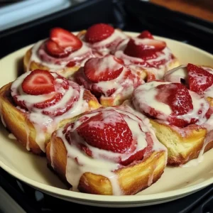Strawberry Cheesecake Cinnamon Rolls 30 Minutes Ultimate Delicious