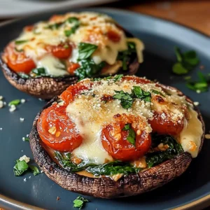 Stuffed Portobello Mushrooms 4 Servings Easy Delicious