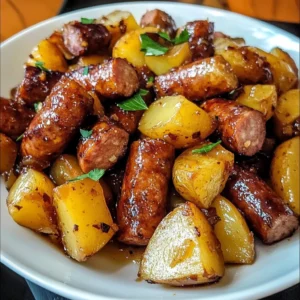 Sweet and Savory Glazed Sausage and Potatoes - 4 Servings