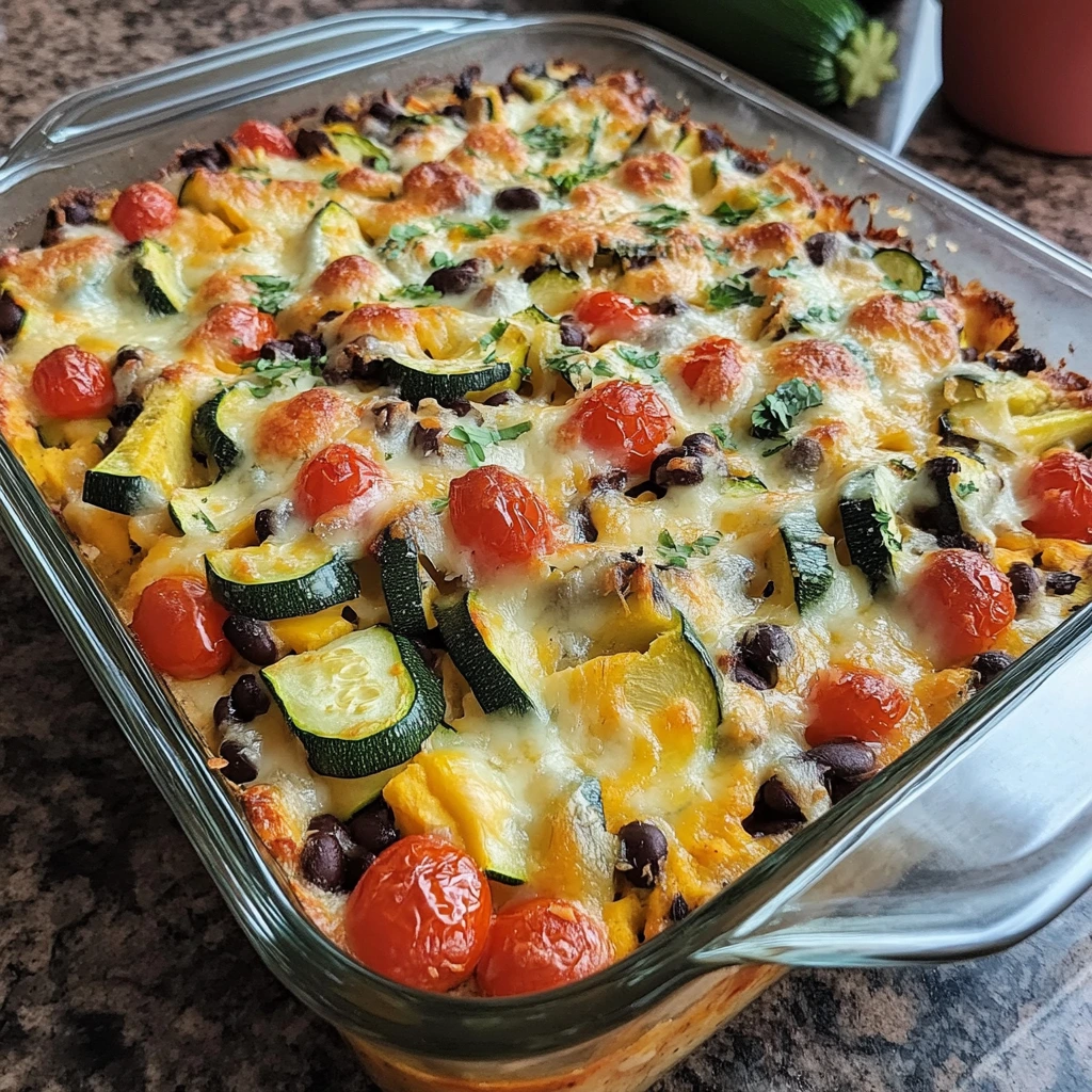 Tex-Mex Zucchini Bake 7 Ingredients Easy Delicious