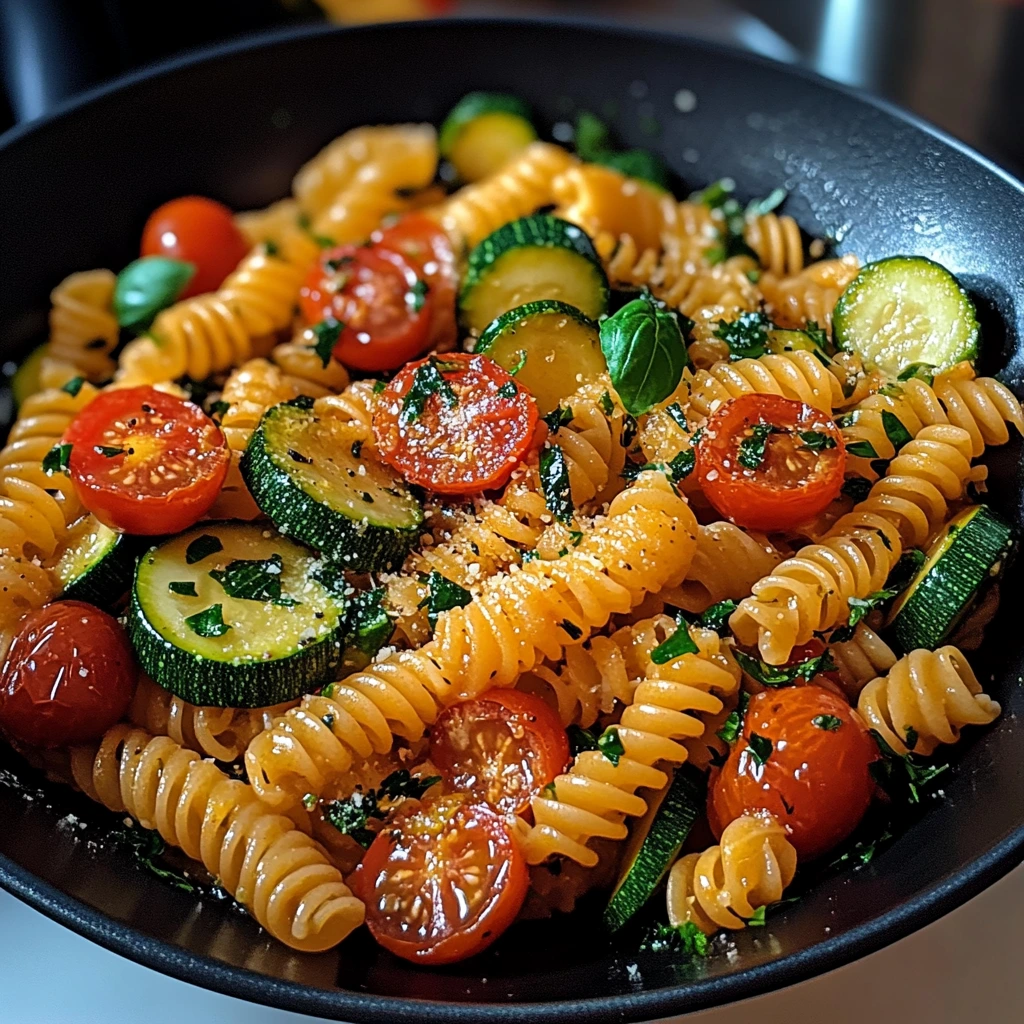 Tomato Zucchini Pasta 4 Servings Easy Delicious