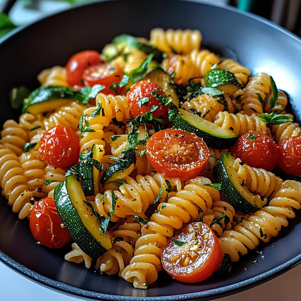 Tomato Zucchini Pasta 4 Servings Easy Delicious