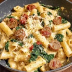 Tuscan Sausage Pasta in Creamy Sauce 7 Ingredients Ultimate Delicious