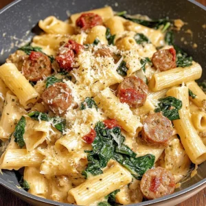 Tuscan Sausage Pasta in Creamy Sauce 7 Ingredients Ultimate Delicious