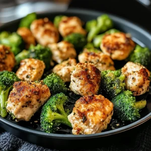 Air Fryer Chicken Bites and Broccoli 30 Minutes Easy Delicious