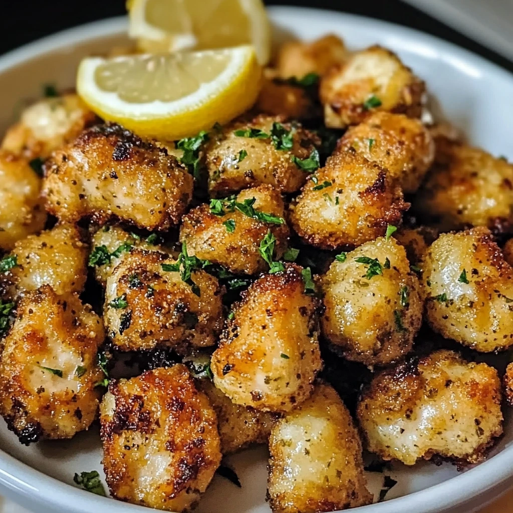 Savor Air Fryer Lemon Chicken Bites in Just 10 Minutes! 4 Air Fryer Lemon Chicken Bites 10 Minutes Quick Delicious
