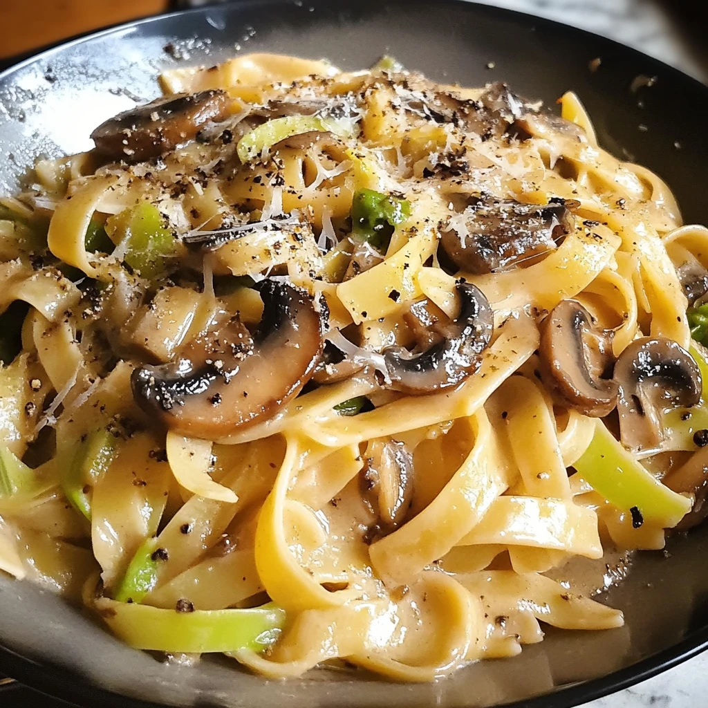 Caramelized Leek and Mushroom Gruyere Pasta 30 Minutes Amazing