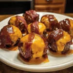 Indulge in Cheddar-Stuffed BBQ Bacon Bombs for Game Day Fun! 5 Cheddar-Stuffed BBQ Bacon Bombs 30 Minutes Ultimate Delicious