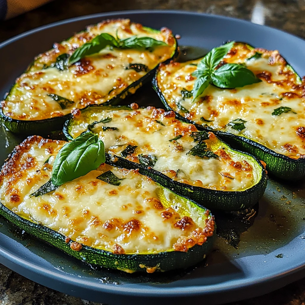 Indulge in Cheesy Garlic Zucchini Steaks for a Tasty Treat 4 Cheesy Garlic Zucchini Steaks 4 Servings Ultimate Delicious