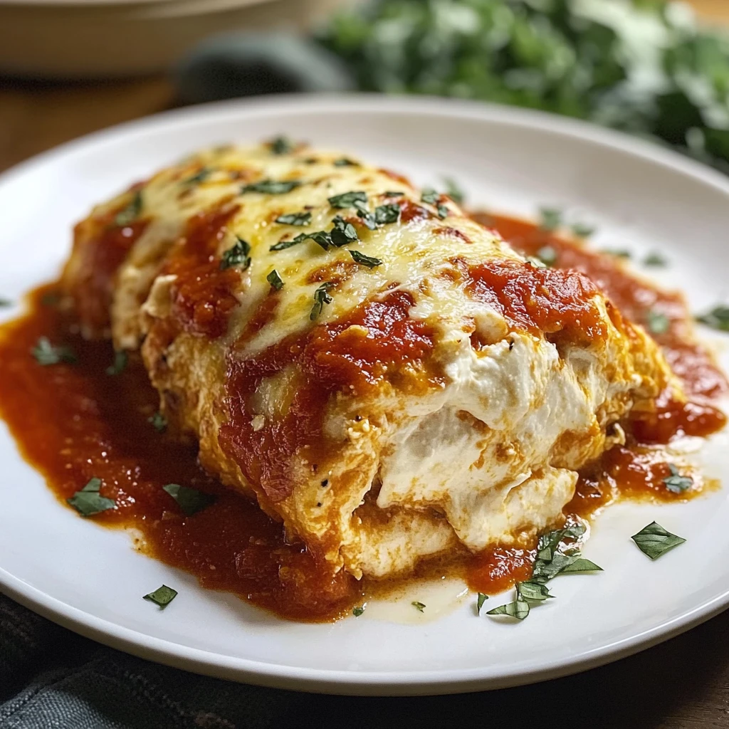 Indulge in Chicken Parmesan Stuffed with Cream Cheese Today! 4 Chicken Parmesan Stuffed with Cream Cheese 4 Servings Awesome Delicious