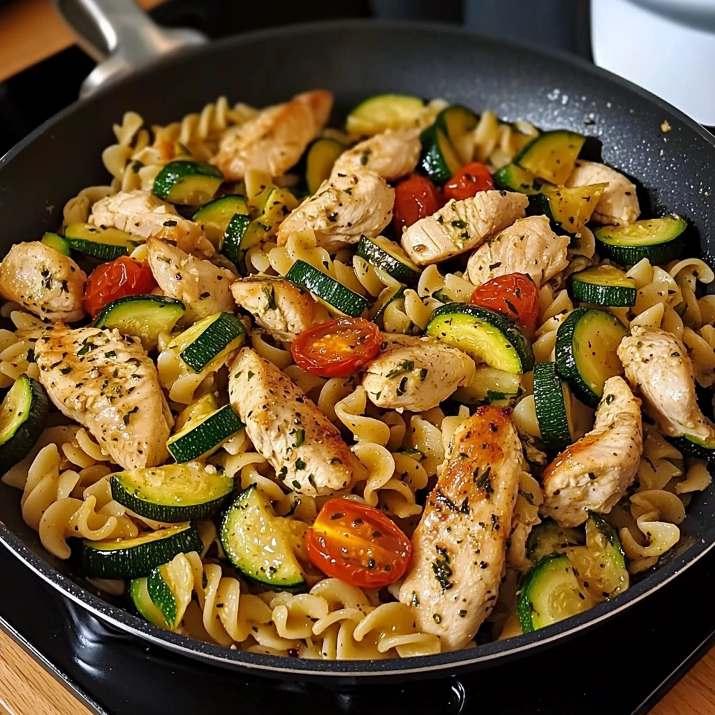 Chicken Zucchini Pasta Skillet 30 Minutes Quick Delicious