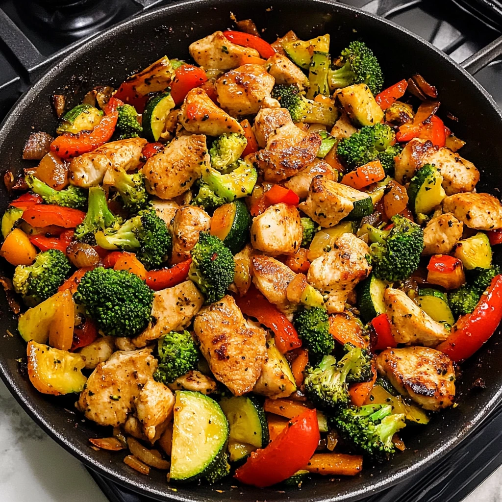 Chicken and Vegetables Skillet 30 Minutes Easy Delicious