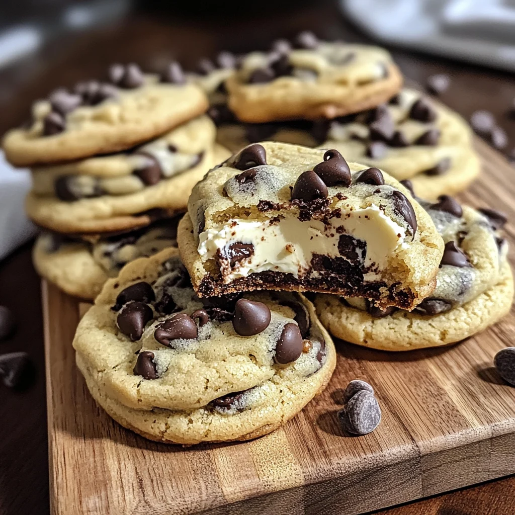 Discover the Joy of Baking Chocolate Chip Cheesecake Cookies! 4 Chocolate Chip Cheesecake Cookies 10 Minutes Easy Delicious
