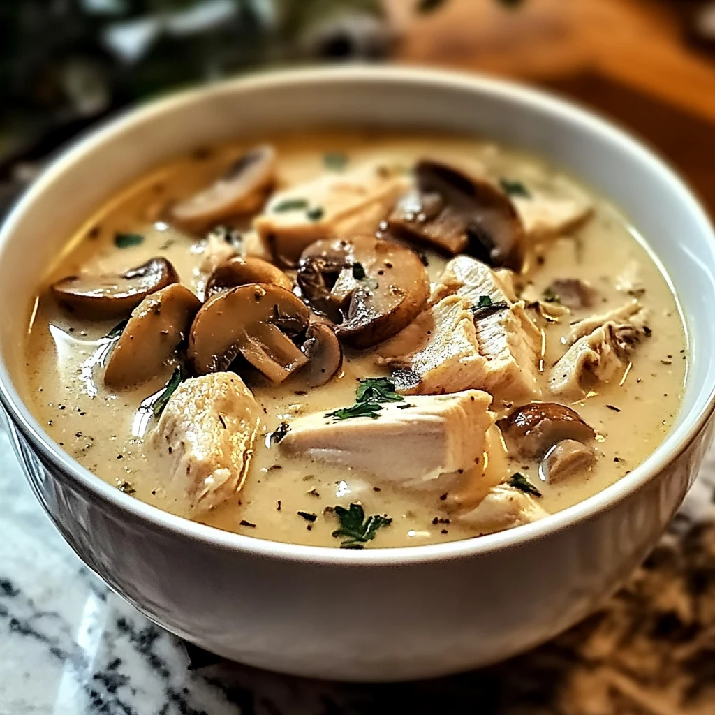 Indulge in Creamy Rotisserie Chicken Mushroom Soup Today! 4 Creamy Rotisserie Chicken Mushroom Soup 30 Minutes Easy Delicious