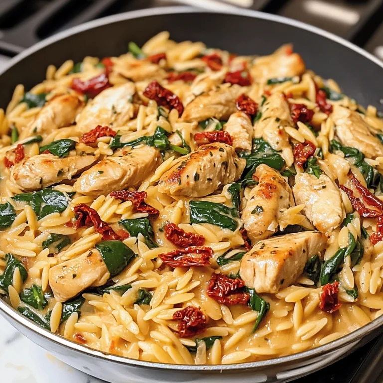Creamy Tuscan Chicken Orzo 30 Minutes Easy Delicious