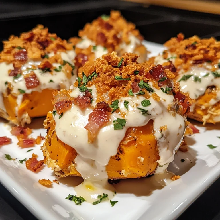 Crispy Bacon Ranch Chicken Loaded Sweet Potato Bombs
