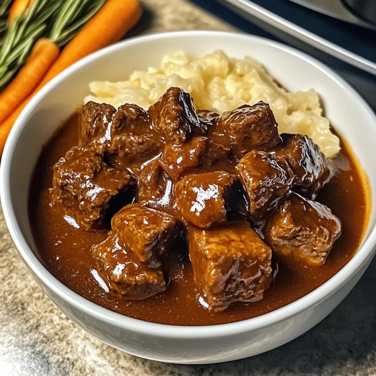 Crock Pot Beef Tips and Gravy 4 Servings Easy Delicious