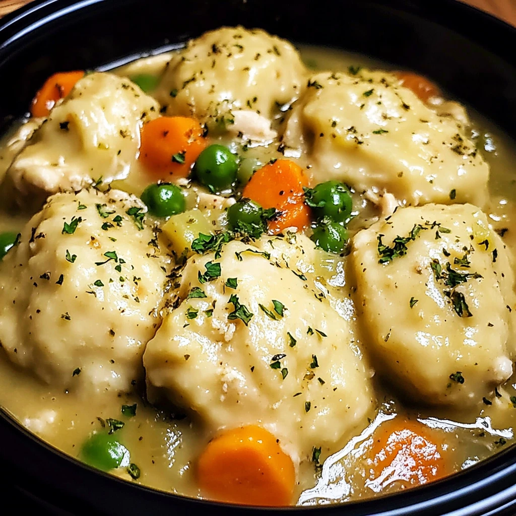 Crockpot Chicken and Dumplings 4 Servings Easy Delicious