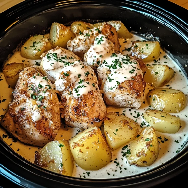 Crockpot Garlic Parmesan Chicken and Potatoes Easy Delicious