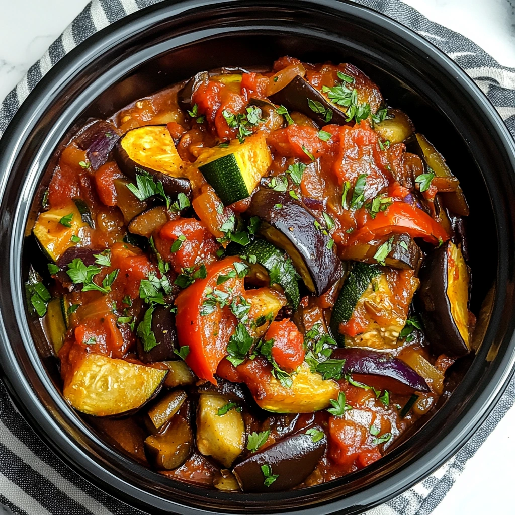 Create a Flavorful Crockpot Ratatouille for Your Family Tonight 4 Crockpot Ratatouille 7 Ingredients Easy Delicious