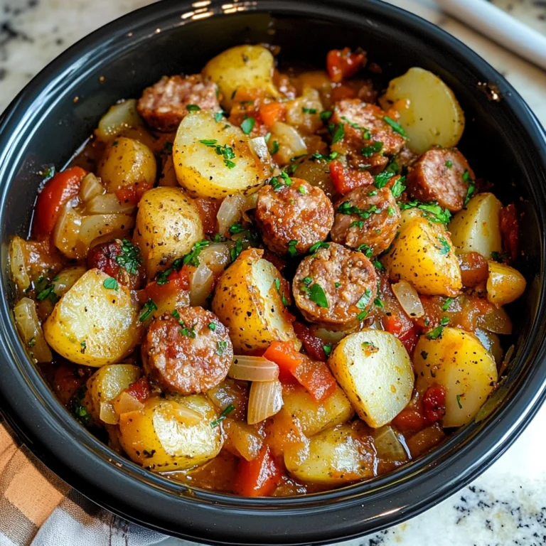 Crockpot Sausage Casserole 4 Ingredients Easy Delicious