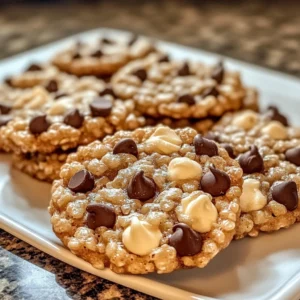 Crunchy Chocolate Chip Rice Krispie Cookies 10 Minutes Easy Delicious