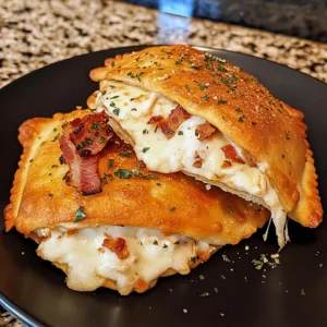 Deep-Fried Chicken Bacon Alfredo Pizza Pockets 30 Minutes Ultimate Delicious