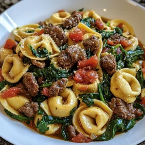 Garlic Butter Beef and Spinach Tortellini 30 Minutes Easy Delicious
