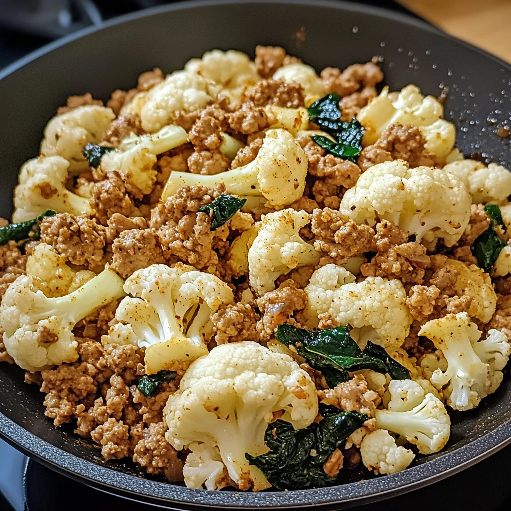 Savor the Flavor of Garlic Butter Ground Turkey with Cauliflower Skillet Tonight! 4 Garlic Butter Ground Turkey with Cauliflower Skillet 30 Minutes Easy Delicious