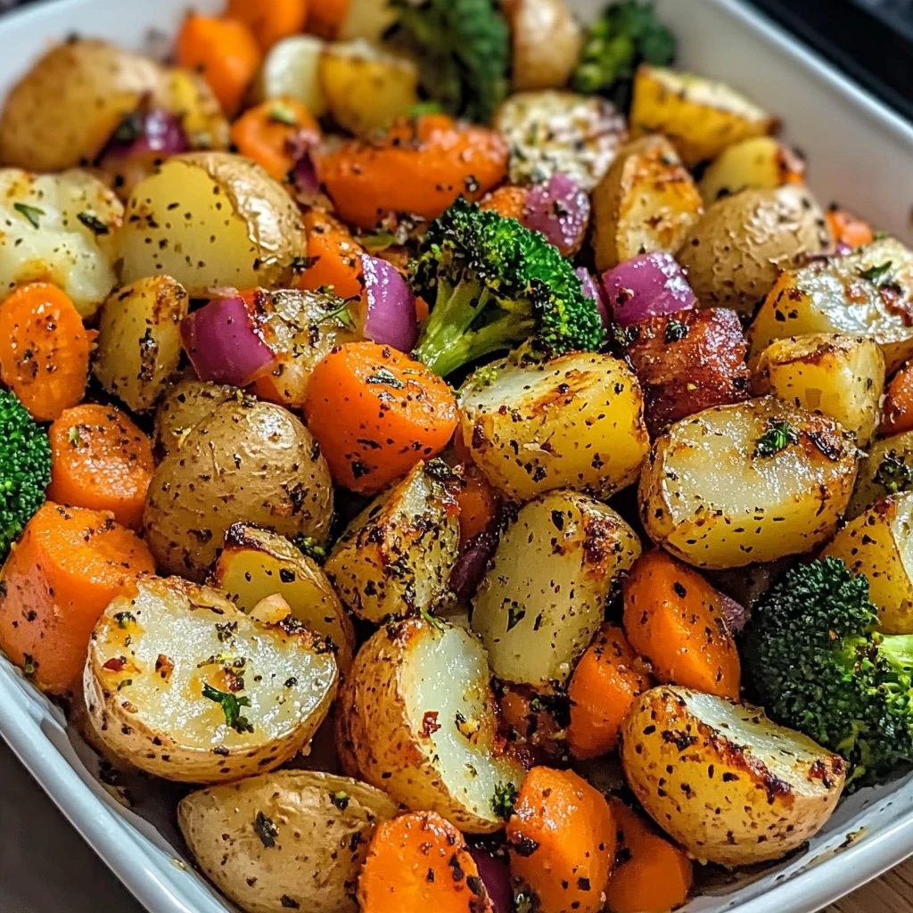 Discover the Flavorful Garlic Herb Roasted Potatoes and Veggies Recipe 4 Garlic Herb Roasted Potatoes and Veggies 30 Minutes Easy Delicious