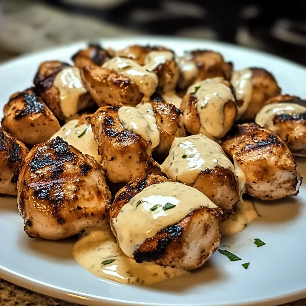 Savor Juicy Grilled Chicken Bites with Creamy Garlic Sauce 4 Grilled Chicken Bites with Creamy Garlic Sauce Savor Juicy Grilled Chicken Bites with Creamy Garlic Sauce