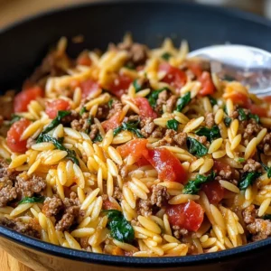 Ground Beef Orzo 30 Minutes Easy Delicious