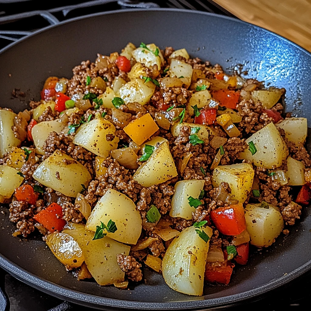 Whip Up a Hearty Hamburger Hash for Breakfast or Dinner 4 Hamburger Hash 5 Ingredients Easy Delicious