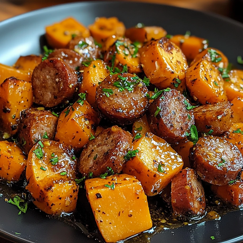 Enjoy the Sweet and Savory Delight of Honey Garlic Sausage Sweet Potatoes 4 Honey Garlic Sausage Sweet Potatoes 30 Minutes Perfect Delicious