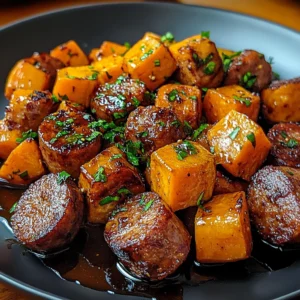Honey Garlic Sausage Sweet Potatoes 30 Minutes Perfect Delicious