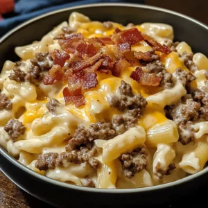 Loaded Cheeseburger Alfredo Pasta 4 Servings Awesome Delicious