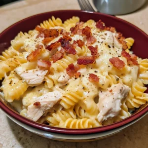 Loaded Crispy Bacon Chicken Alfredo Pasta Boats - 30 Minutes Ultimate Delicious
