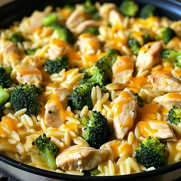 One Pot Cheesy Chicken And Broccoli Orzo 30 Minutes Ultimate Delicious