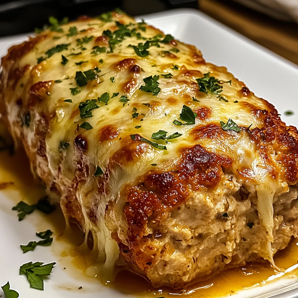 Melt-in-Your-Mouth Garlic Parmesan Chicken Meatloaf Recipe