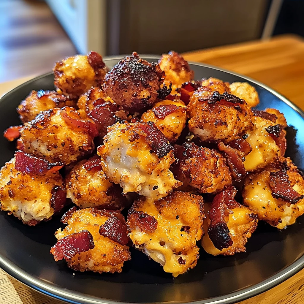 Indulge in Monster BBQ Bacon Chicken Cheese Frenzy Bites Today! 4 Monster BBQ Bacon Chicken Cheese Frenzy Bites 30 Minutes Ultimate Delicious