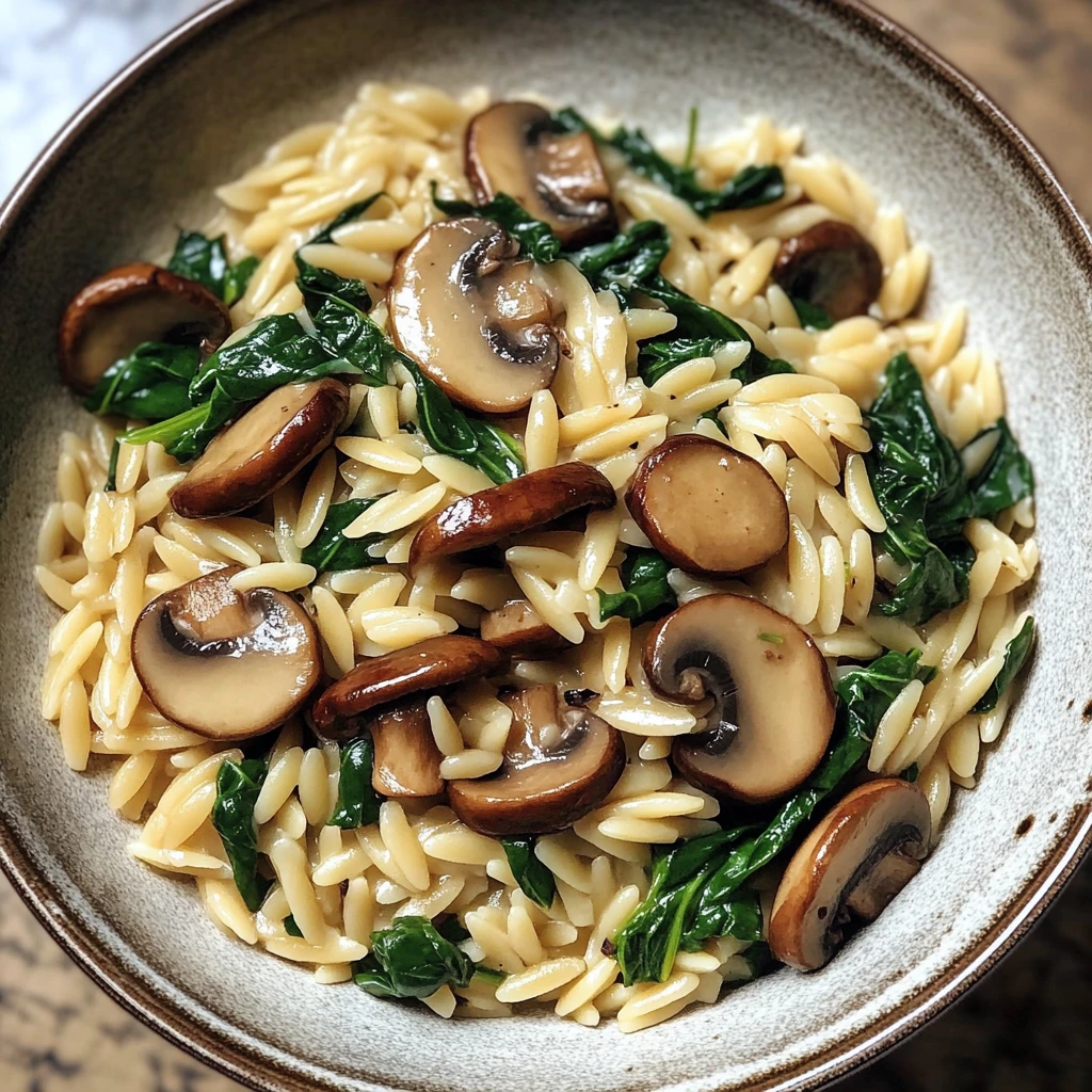 Whip Up a Comforting Mushroom and Spinach Orzo in 30 Minutes! 4 Mushroom and Spinach Orzo 30 Minutes Easy Delicious
