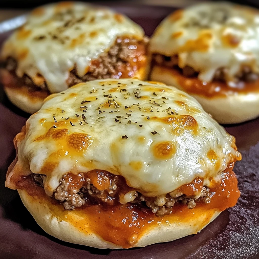 Enjoy Flavorful Old School Pizza Burgers for Your Next Meal! 4 Old School Pizza Burgers 4 Servings Easy Delicious