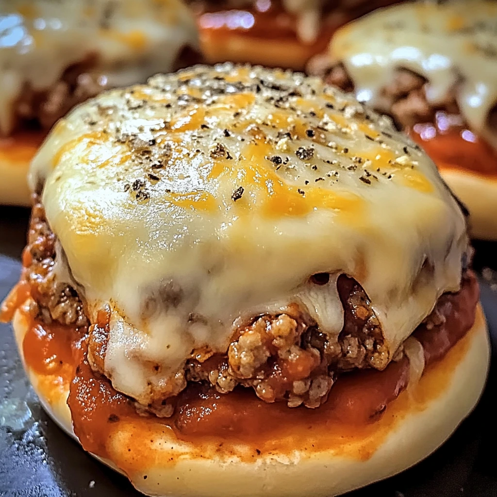 Old School Pizza Burgers 4 Servings Easy Delicious