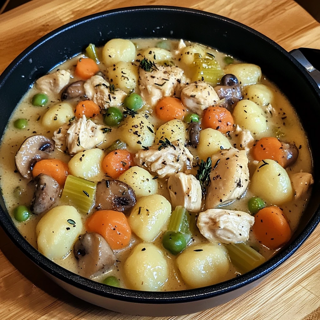 One Pot Gnocchi Chicken Pot Pie 30 Minutes Easy Delicious
