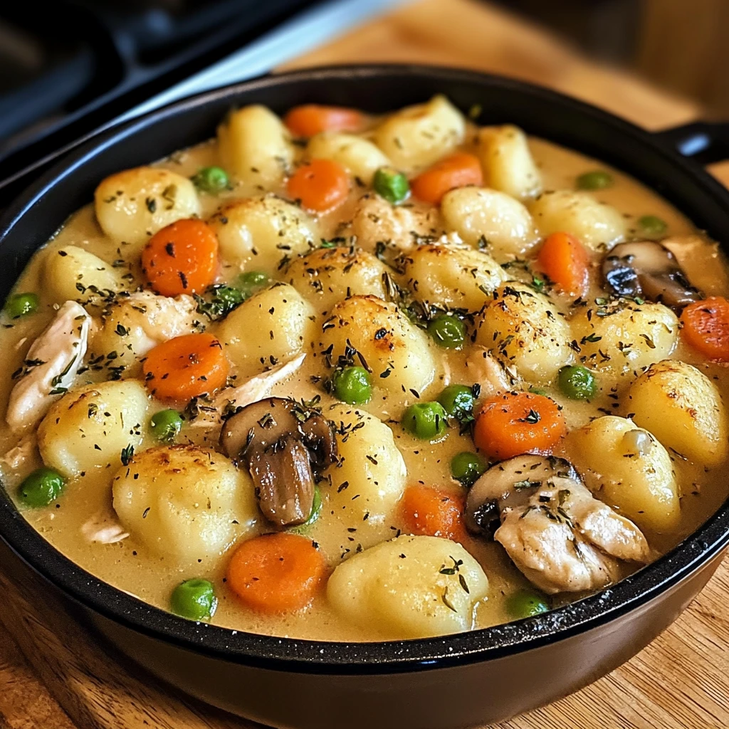 Discover the Comfort of One Pot Gnocchi Chicken Pot Pie Tonight! 4 One Pot Gnocchi Chicken Pot Pie 30 Minutes Easy Delicious