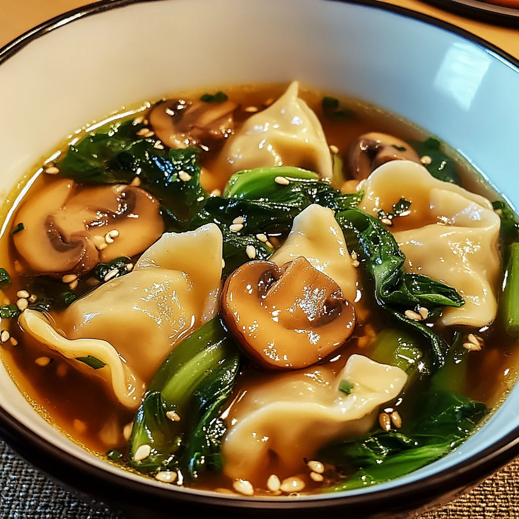 Whip Up a Comforting Potsticker Soup with Mushrooms & Bok Choy 4 Potsticker Soup 30 Minutes Easy Delicious