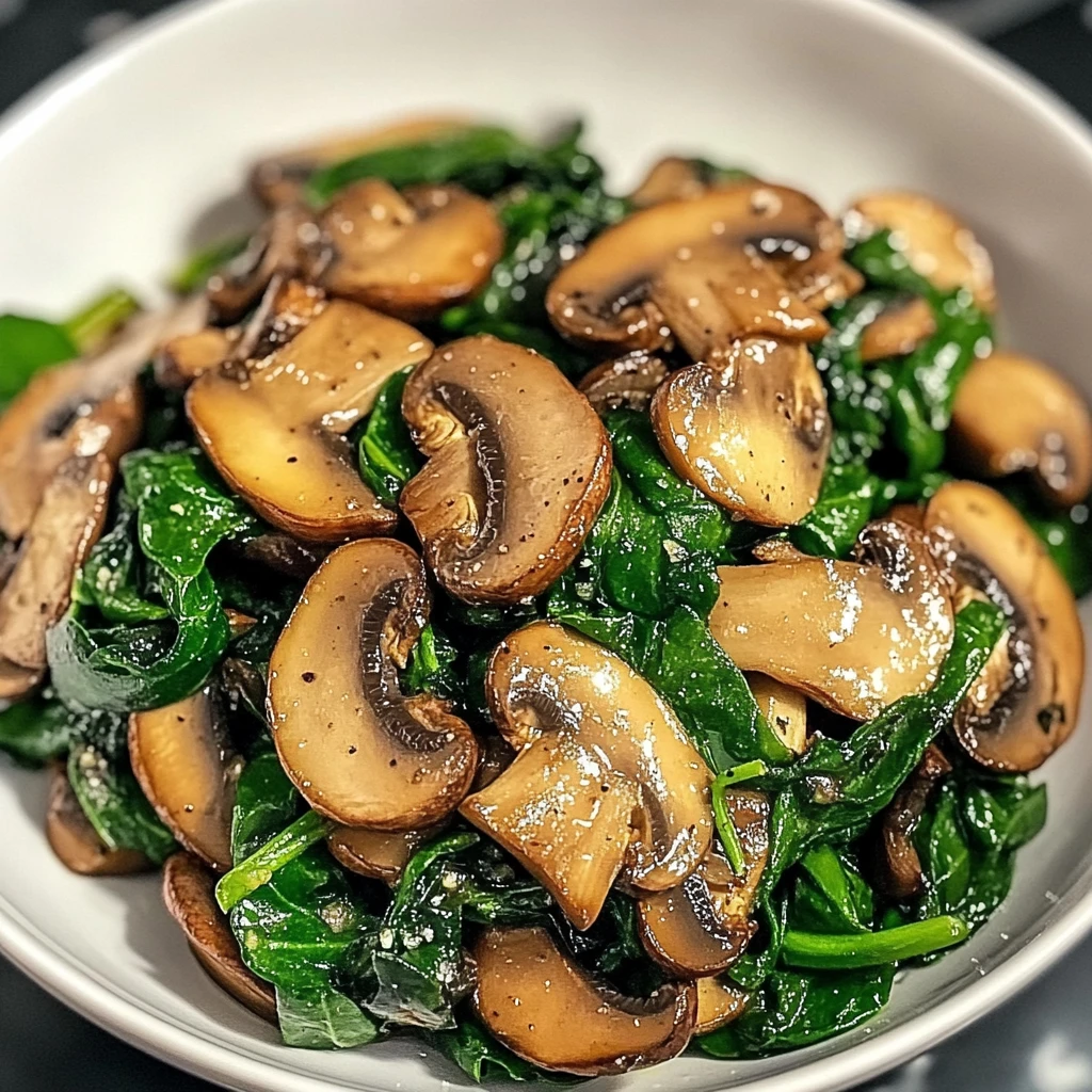 Discover the Joy of Sautéed Mushrooms with Spinach Today! 4 Sautéed Mushrooms with Spinach 4 Ingredients Easy Delicious