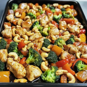 Sheet Pan Cashew Chicken 30 Minutes Easy Delicious