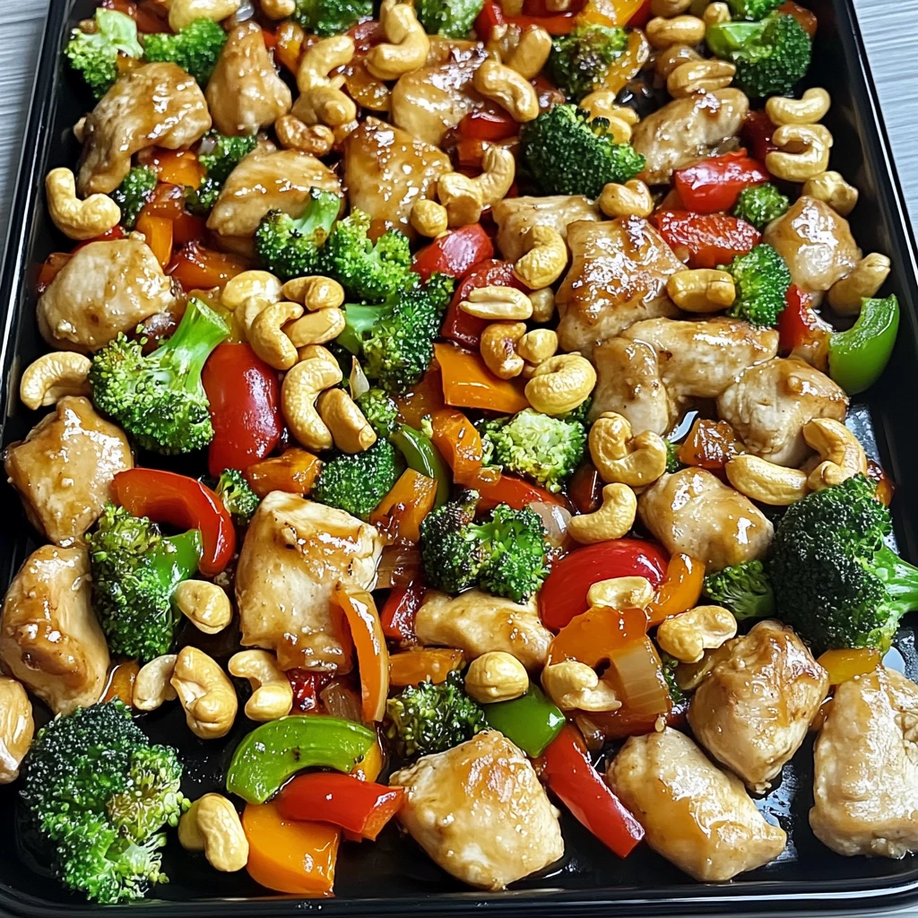 Make This Easy Sheet Pan Cashew Chicken in Just 30 Minutes! 4 Sheet Pan Cashew Chicken 30 Minutes Easy Delicious