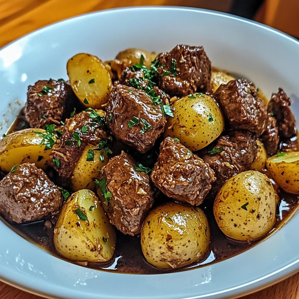 Make Delicious Slow Cooker Garlic Butter Beef Bites Tonight! 4 Slow Cooker Garlic Butter Beef Bites 6 Ingredients Easy Delicious